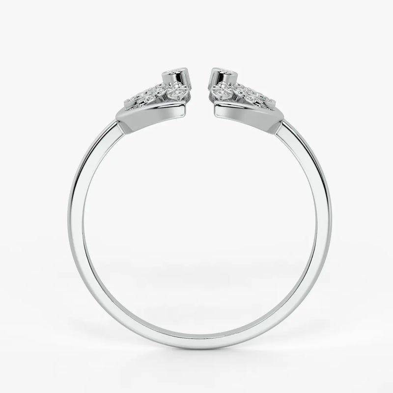Twin Blossom Open Ladies Ring