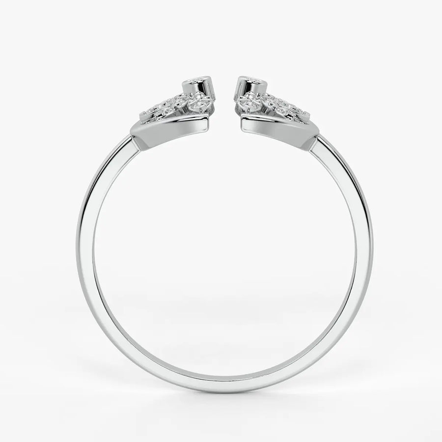 Twin Blossom Open Ladies Ring