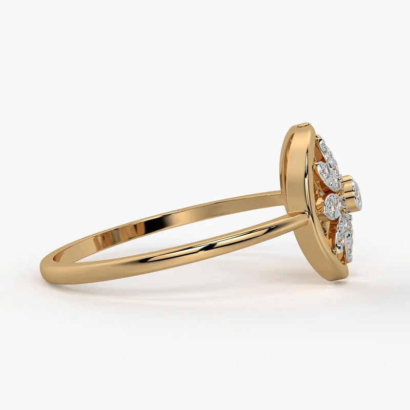 Twin Blossom Open Ladies Ring