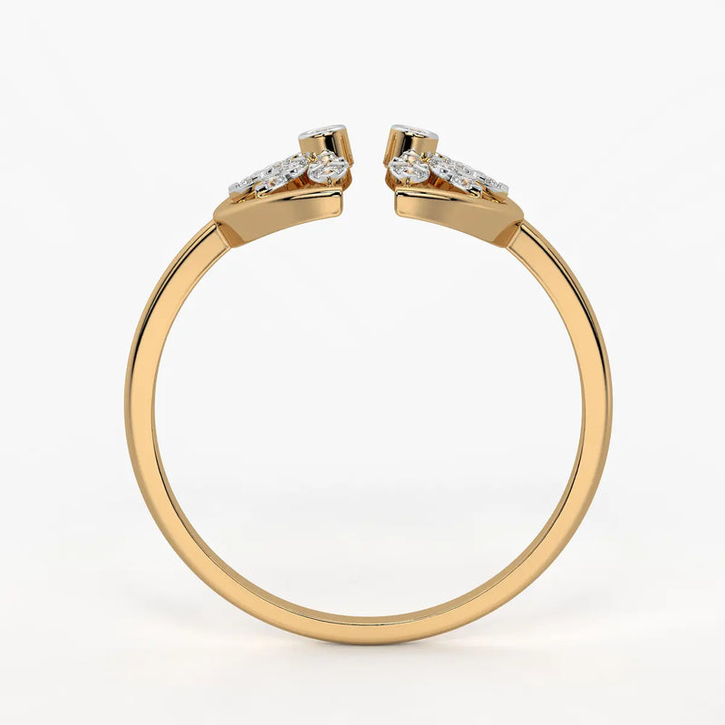 Twin Blossom Open Ladies Ring