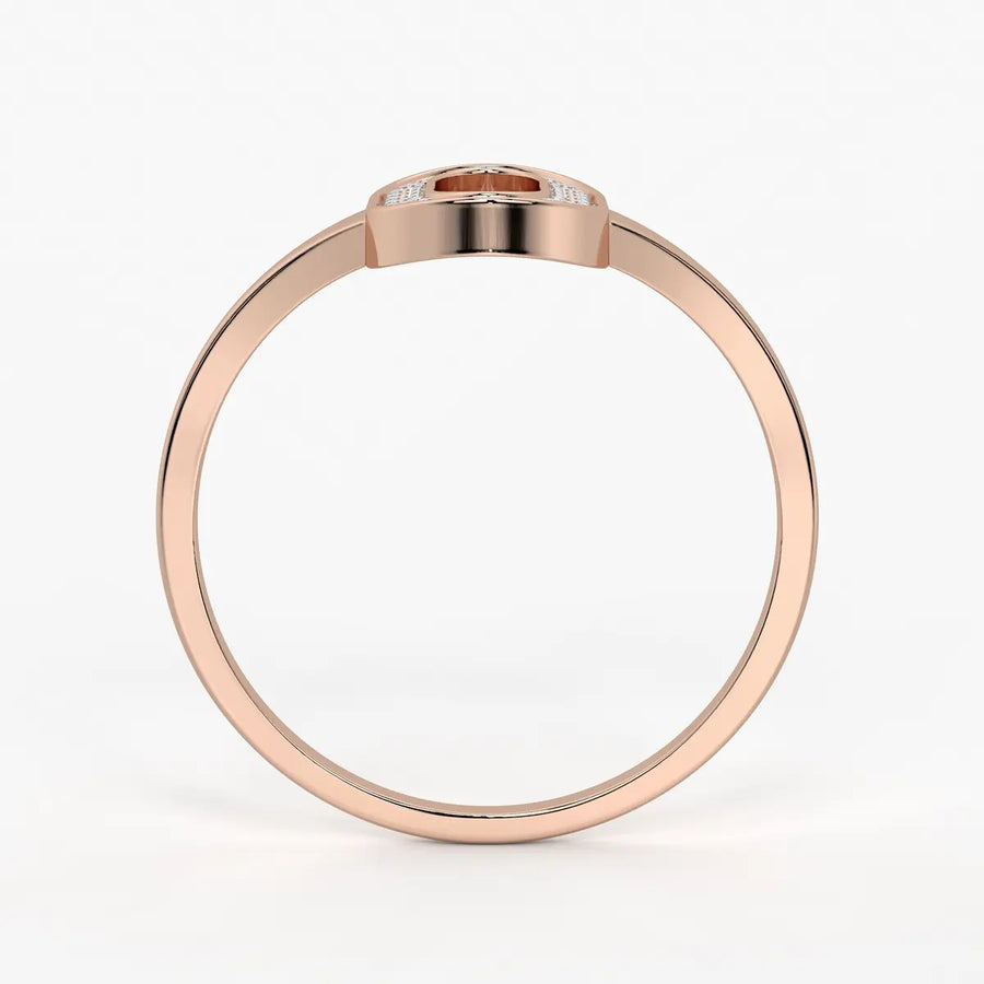 Oval Halo Ladies Ring