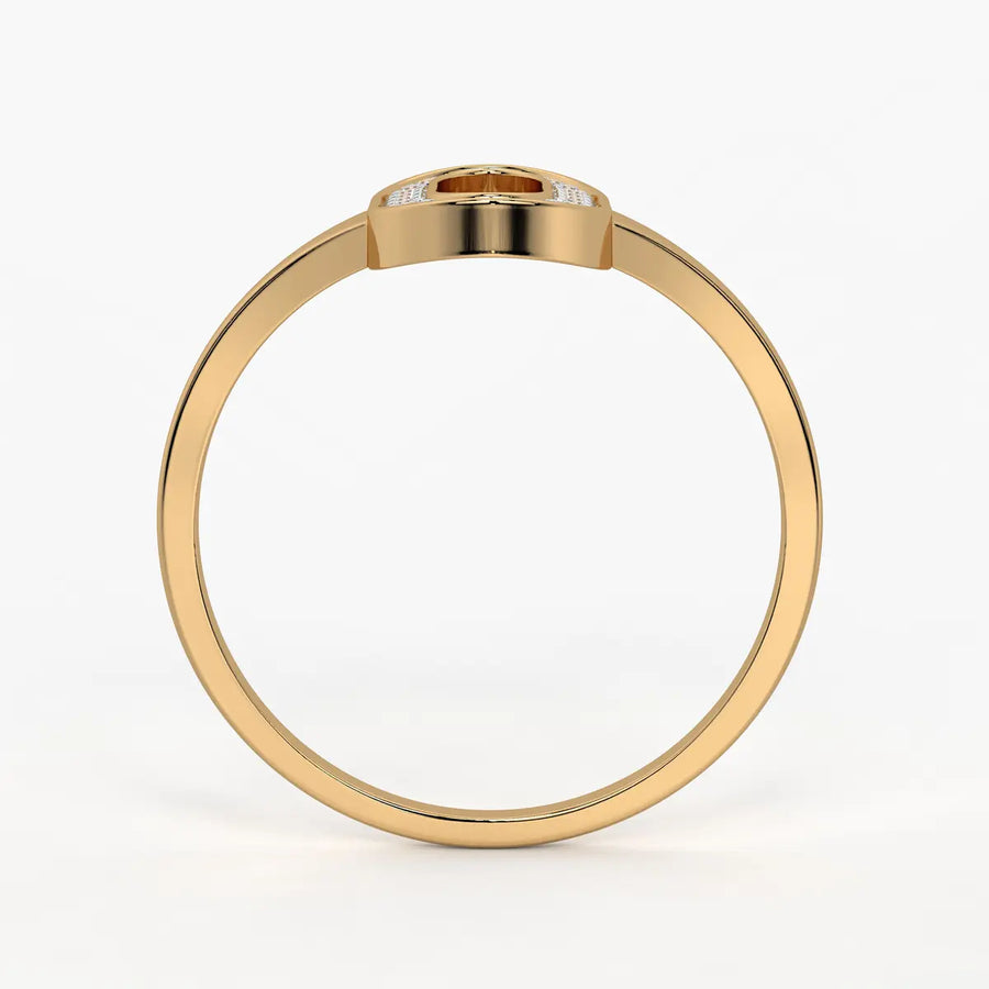 Oval Halo Ladies Ring