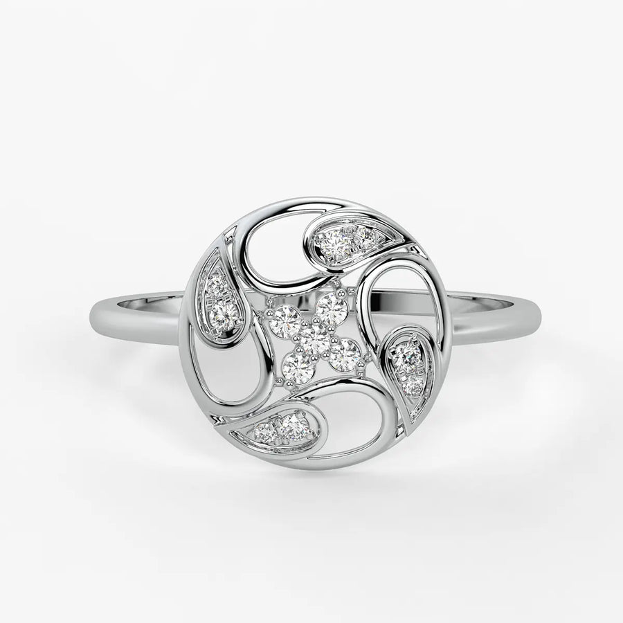 Floral Filigree Ladies Ring