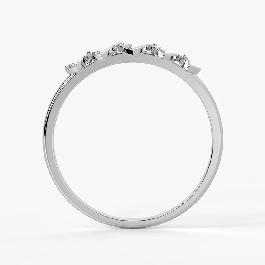 Heart Row Ladies Ring