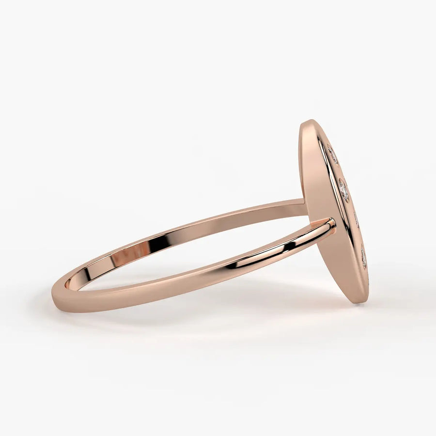 Oval Cluster Ladies Ring