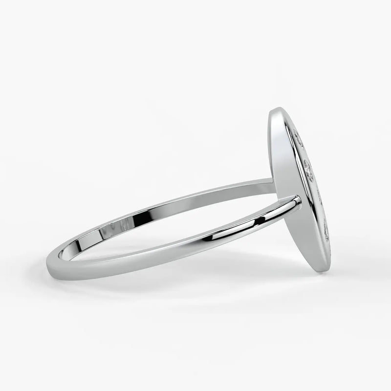Oval Cluster Ladies Ring