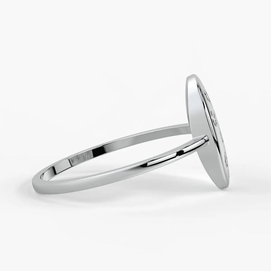 Oval Cluster Ladies Ring