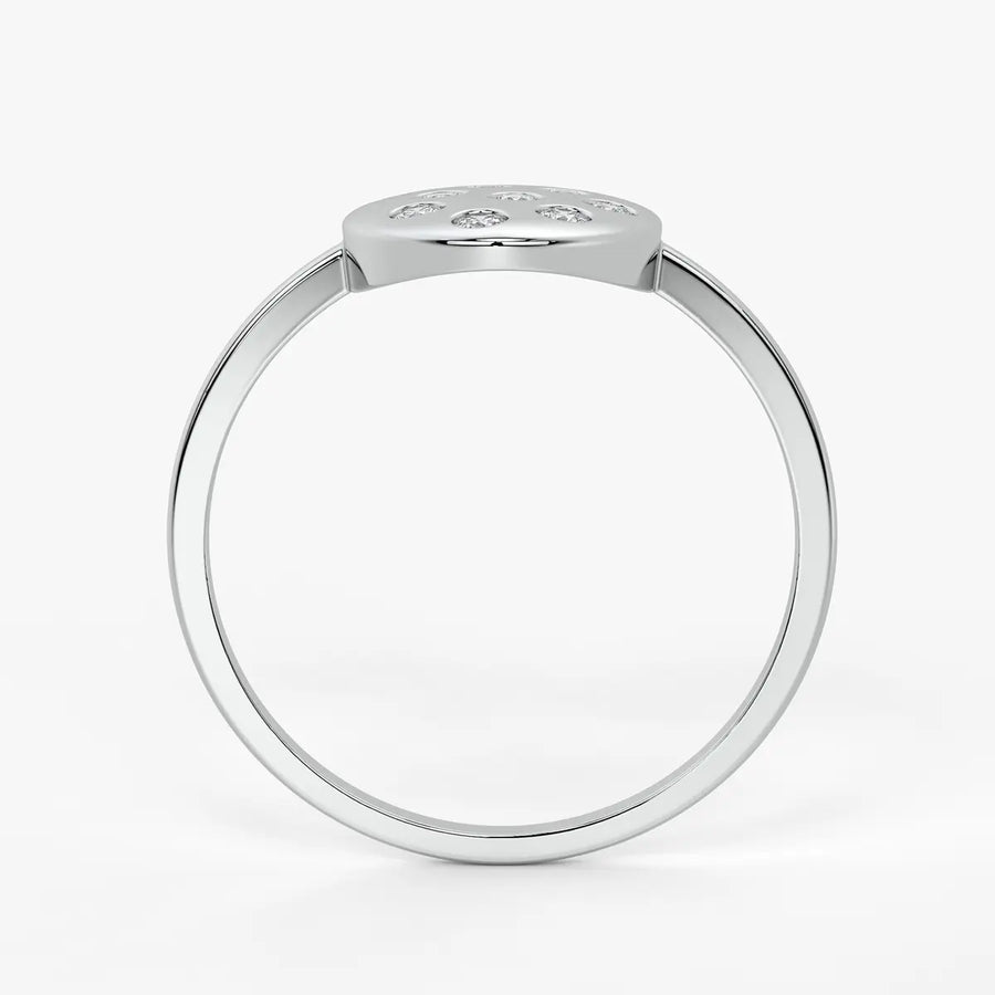 Oval Cluster Ladies Ring
