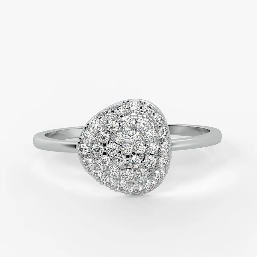 Round Halo Ladies Ring