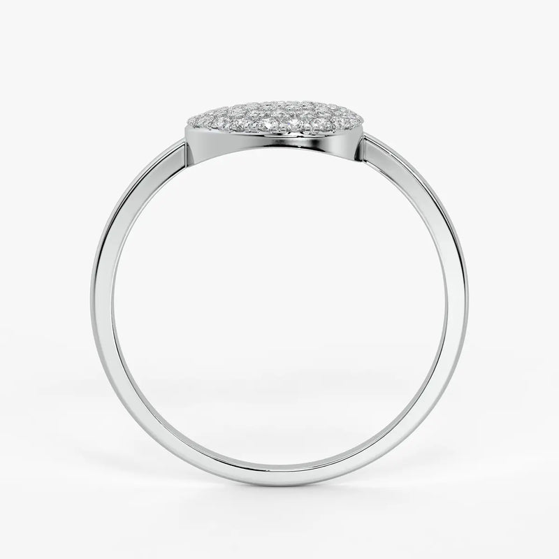 Round Halo Ladies Ring