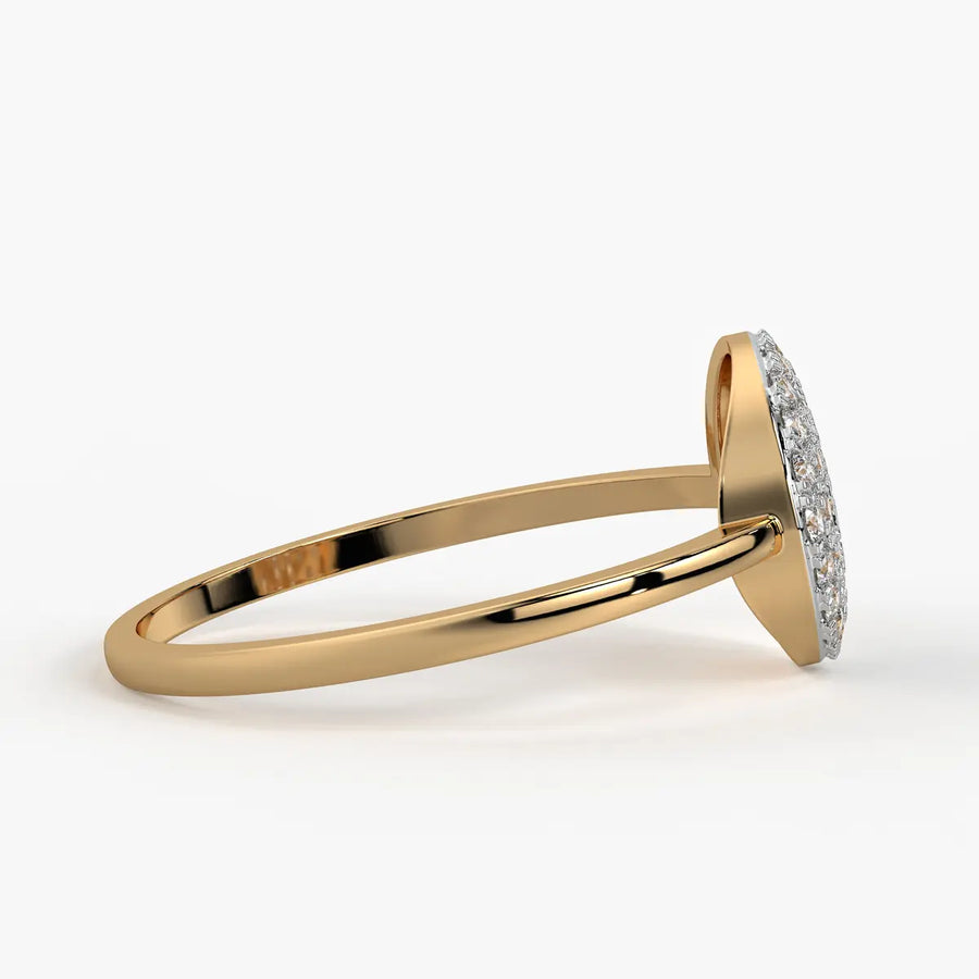 Round Halo Ladies Ring