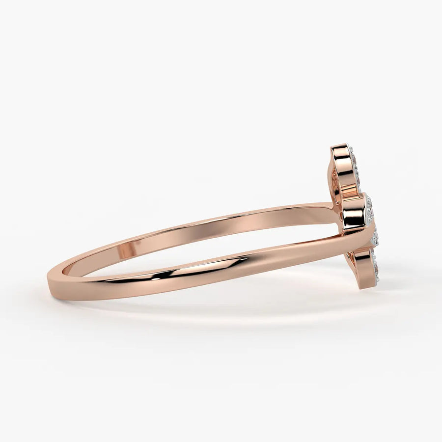 Twin Leaf Ladies Ring