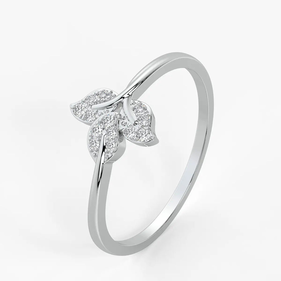 Twin Leaf Ladies Ring