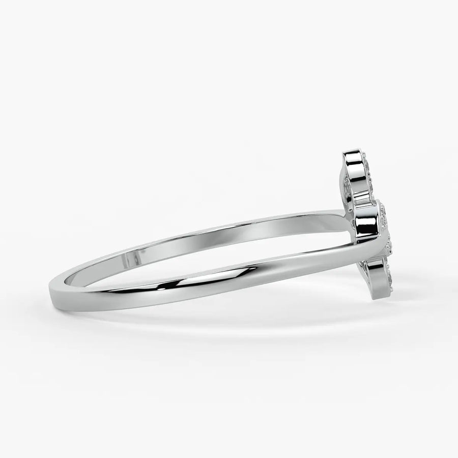 Twin Leaf Ladies Ring