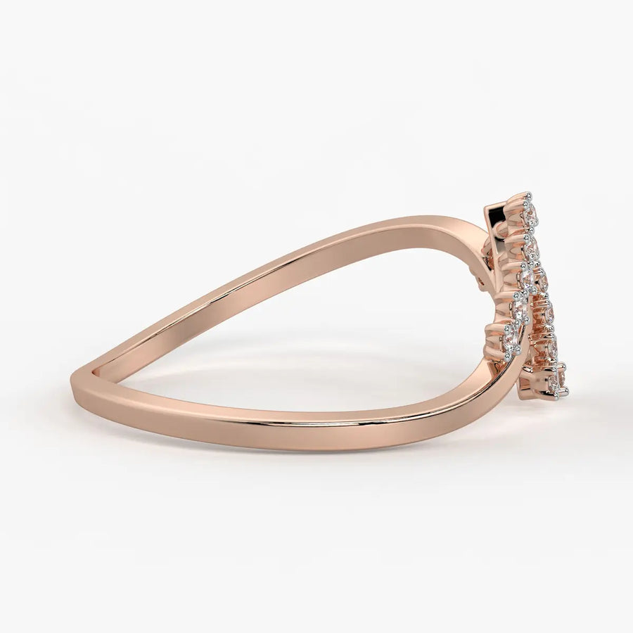 Dual Arc Cluster Ladies Ring