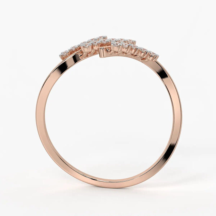 Dual Arc Cluster Ladies Ring