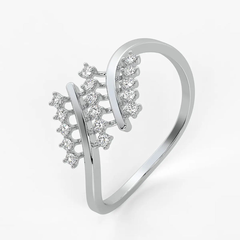 Dual Arc Cluster Ladies Ring