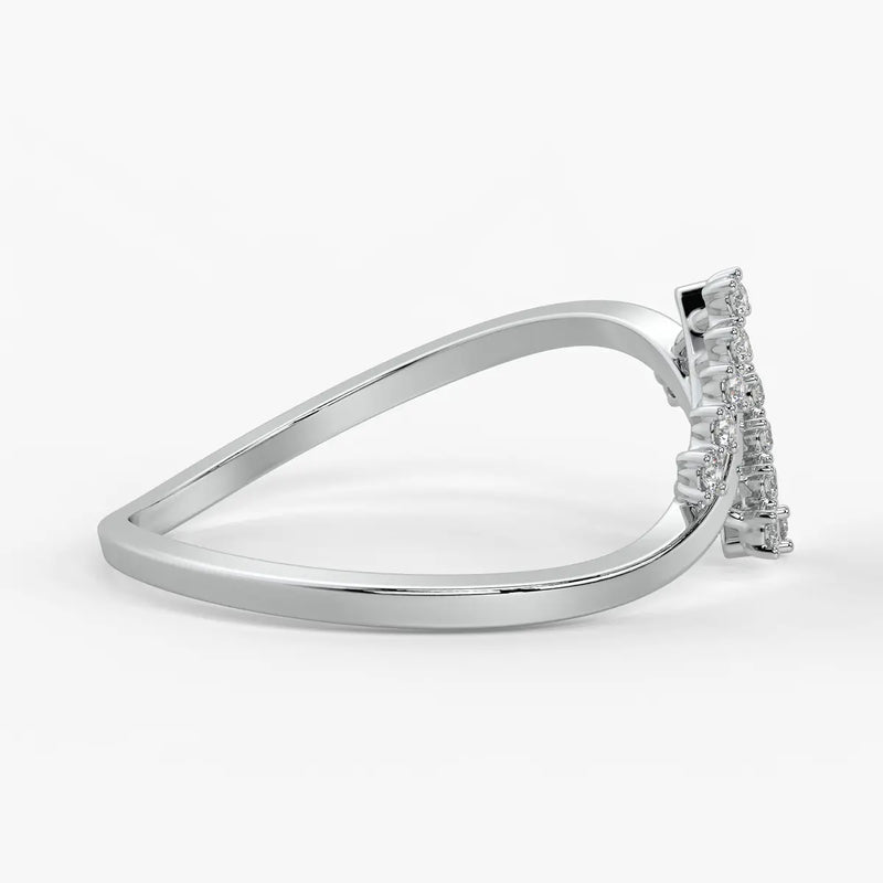 Dual Arc Cluster Ladies Ring