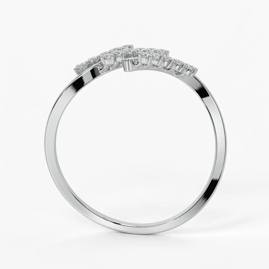 Dual Arc Cluster Ladies Ring