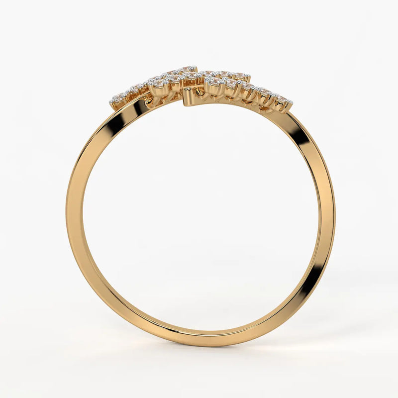 Dual Arc Cluster Ladies Ring