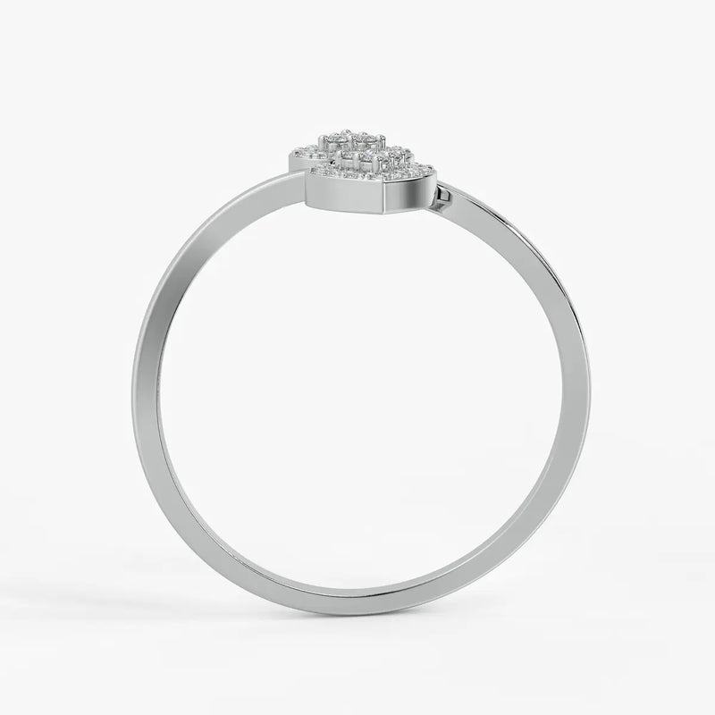 Double Heart Open Ladies Ring