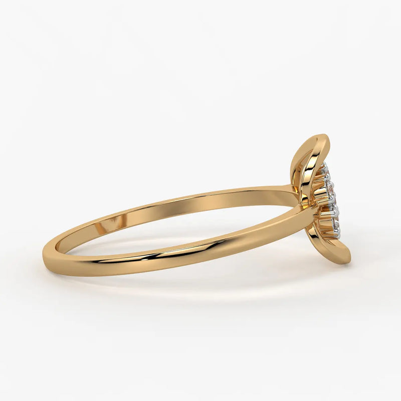 Swirl Cluster Ladies Ring