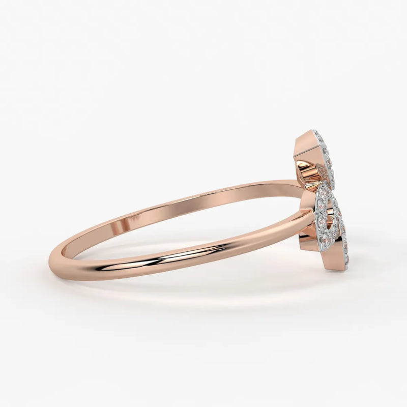 Triple Leaf Cluster Ladies Ring