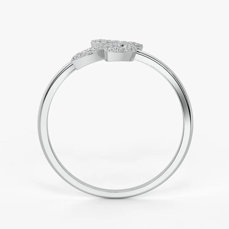 Triple Leaf Cluster Ladies Ring