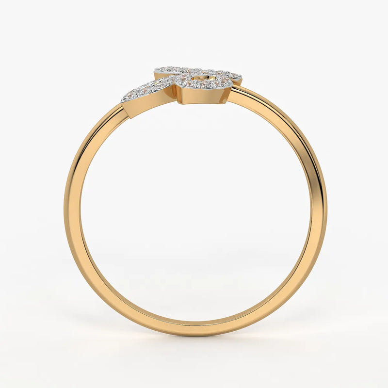 Triple Leaf Cluster Ladies Ring