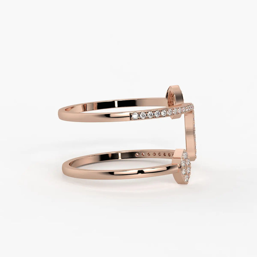 Leaf Wrap Open Ladies Ring
