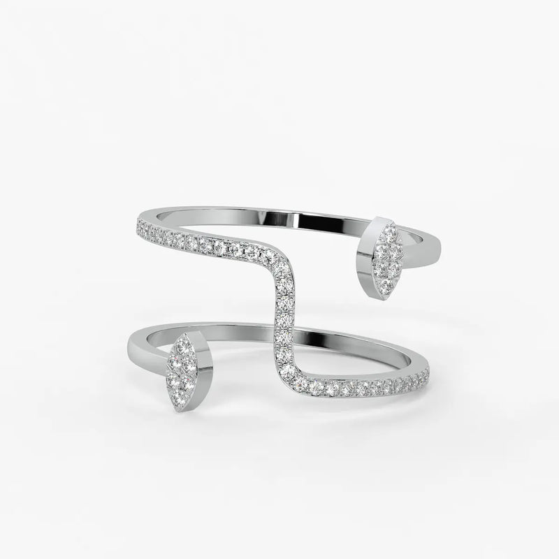 Leaf Wrap Open Ladies Ring