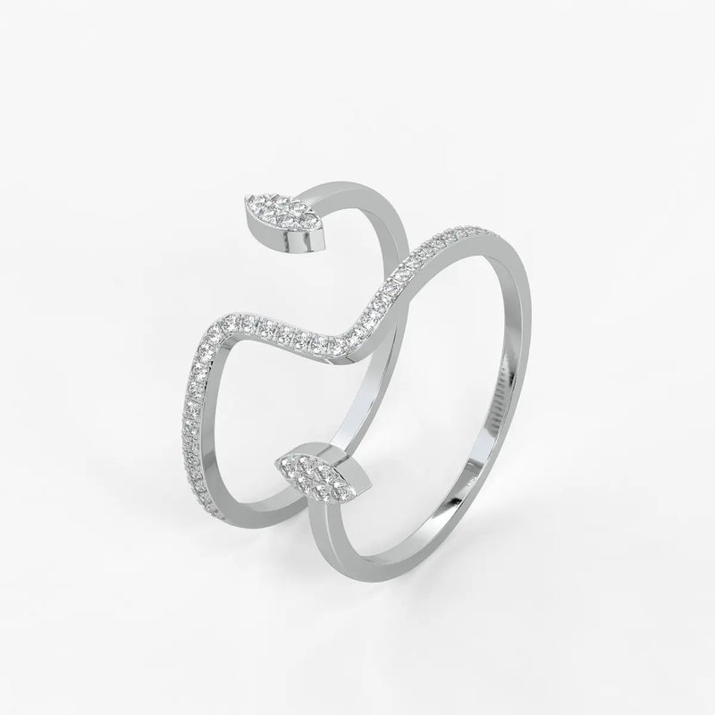 Leaf Wrap Open Ladies Ring