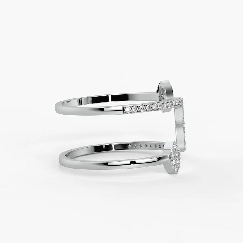 Leaf Wrap Open Ladies Ring