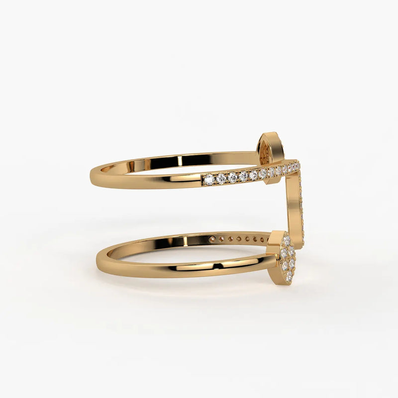 Leaf Wrap Open Ladies Ring