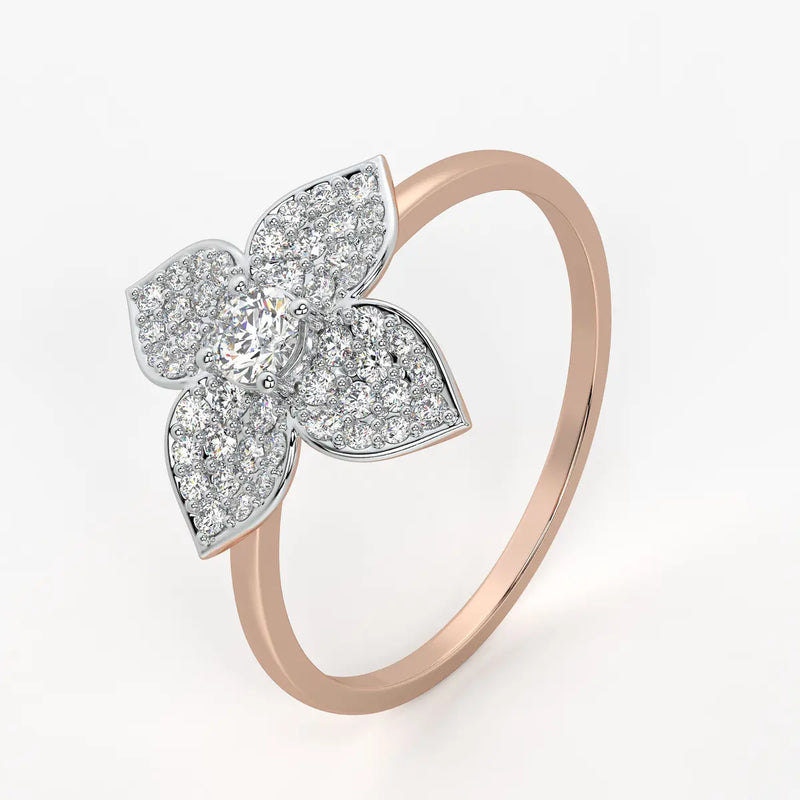 Bloom Petal Cluster Ladies Ring
