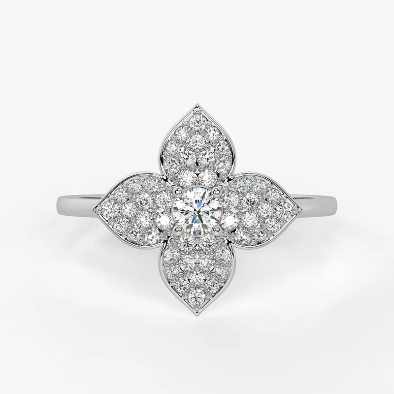 Bloom Petal Cluster Ladies Ring