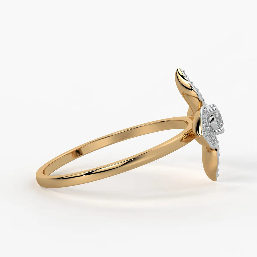 Bloom Petal Cluster Ladies Ring