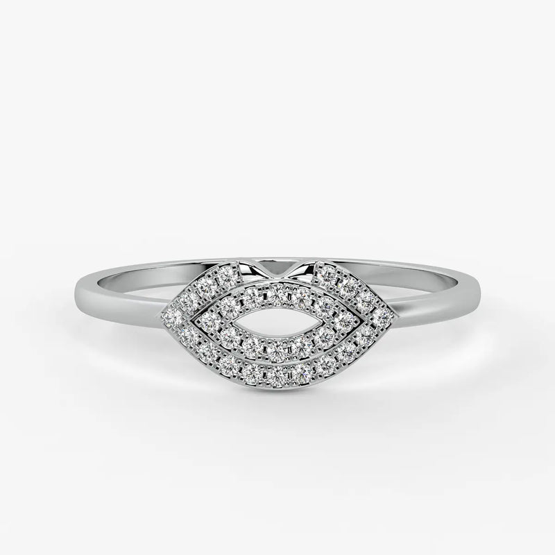 Marquise Halo Openwork Ladies Ring