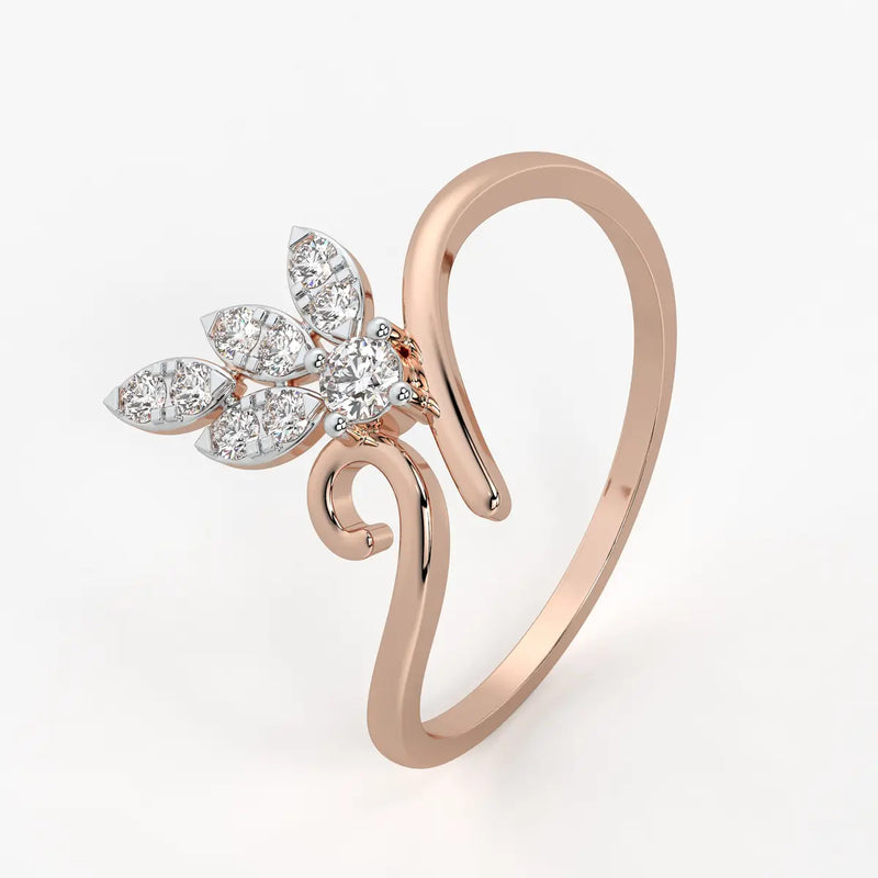 Floral Swirl Open Ladies Ring