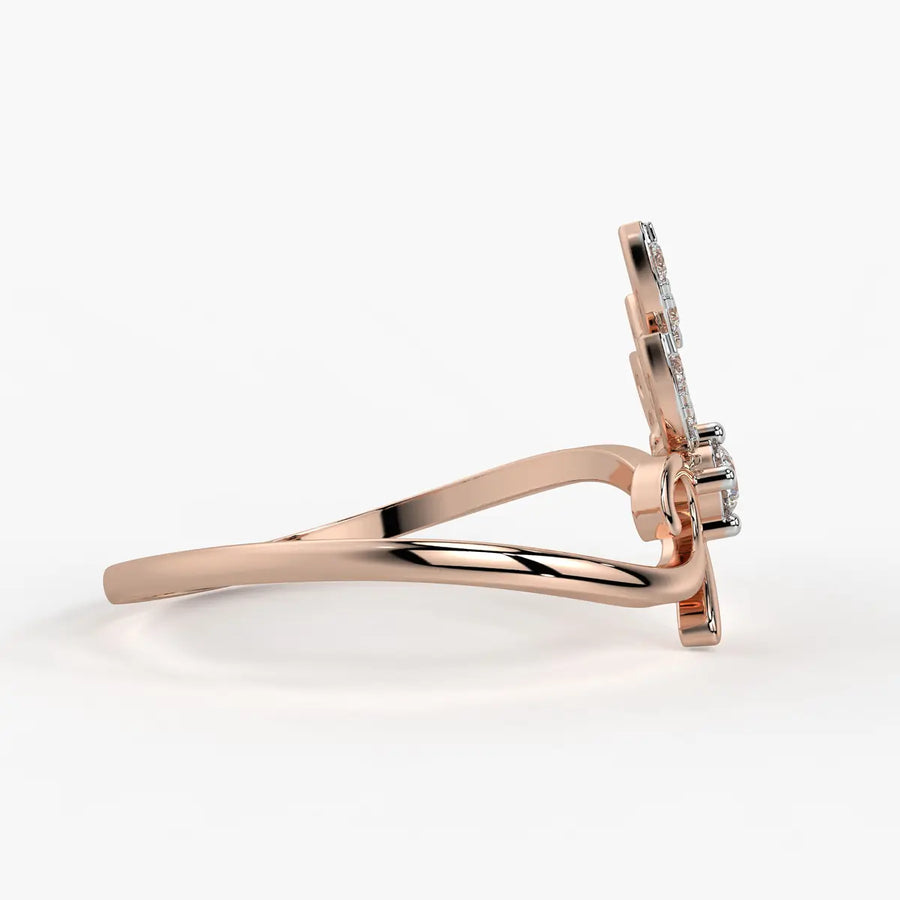 Floral Swirl Open Ladies Ring