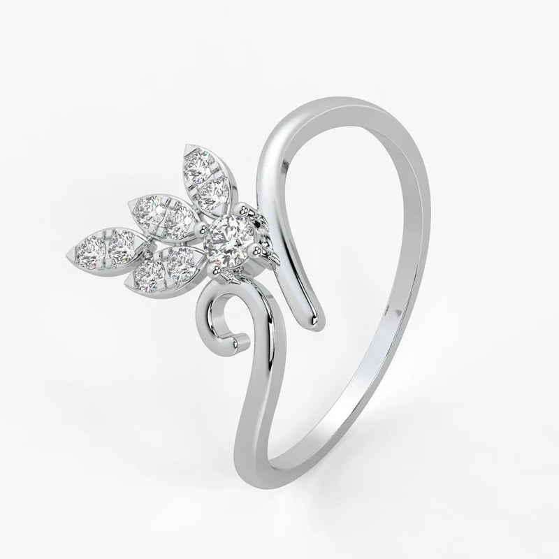 Floral Swirl Open Ladies Ring