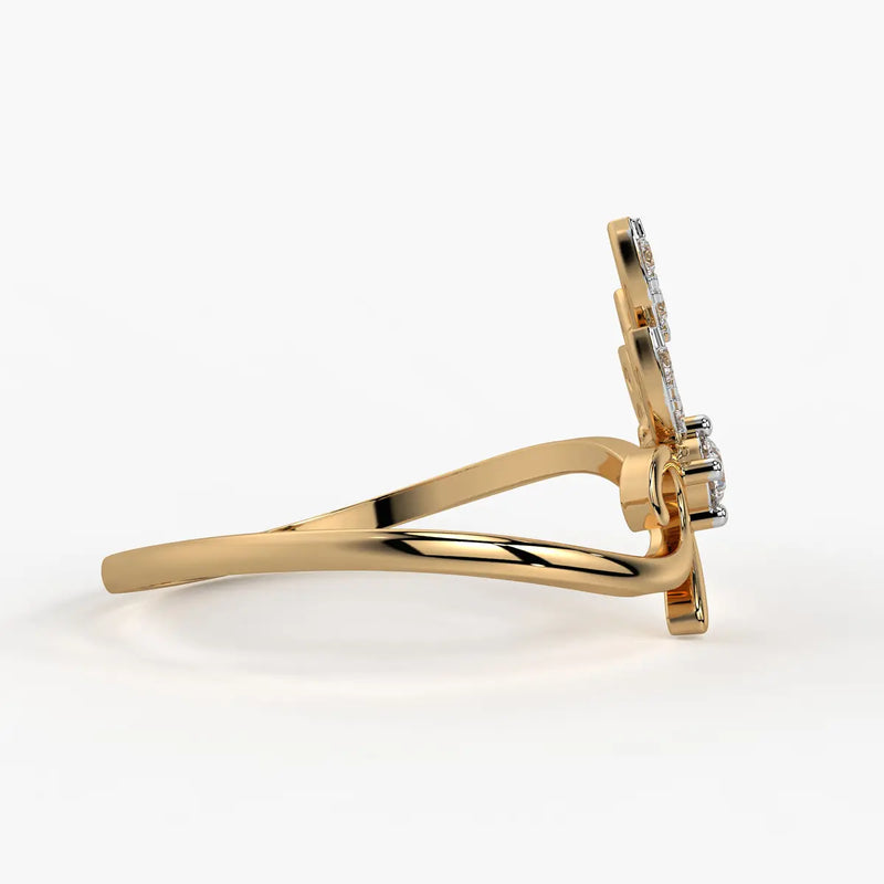 Floral Swirl Open Ladies Ring