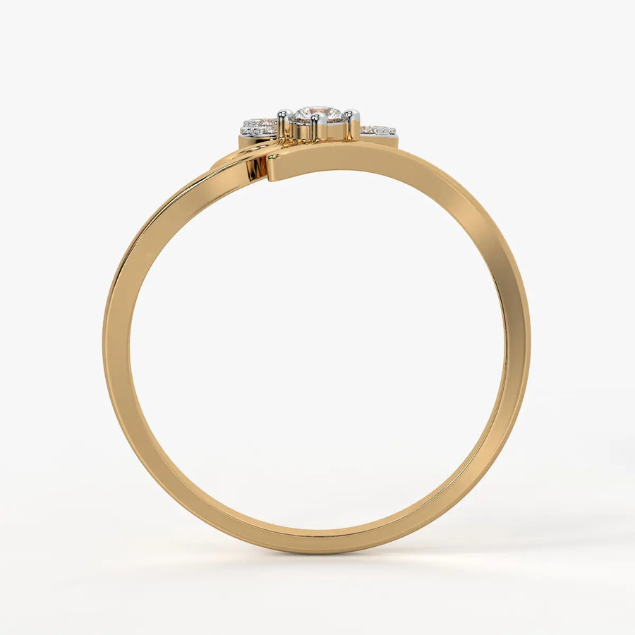 Floral Swirl Open Ladies Ring