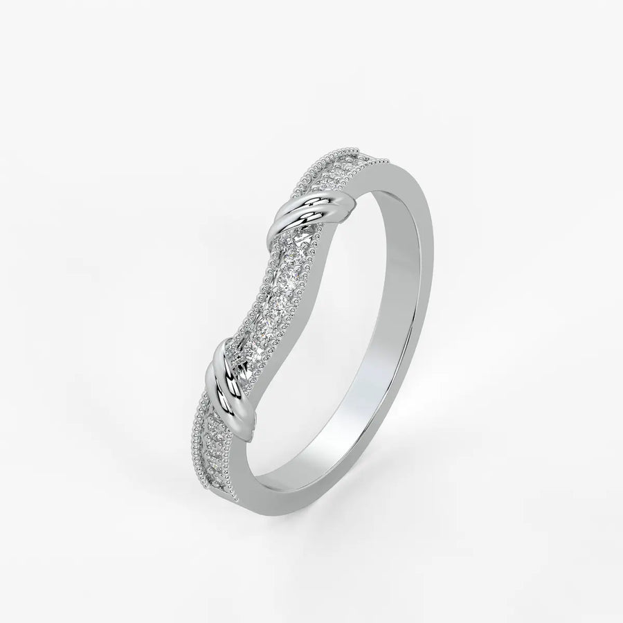 Twist Knot Accent Ladies Ring