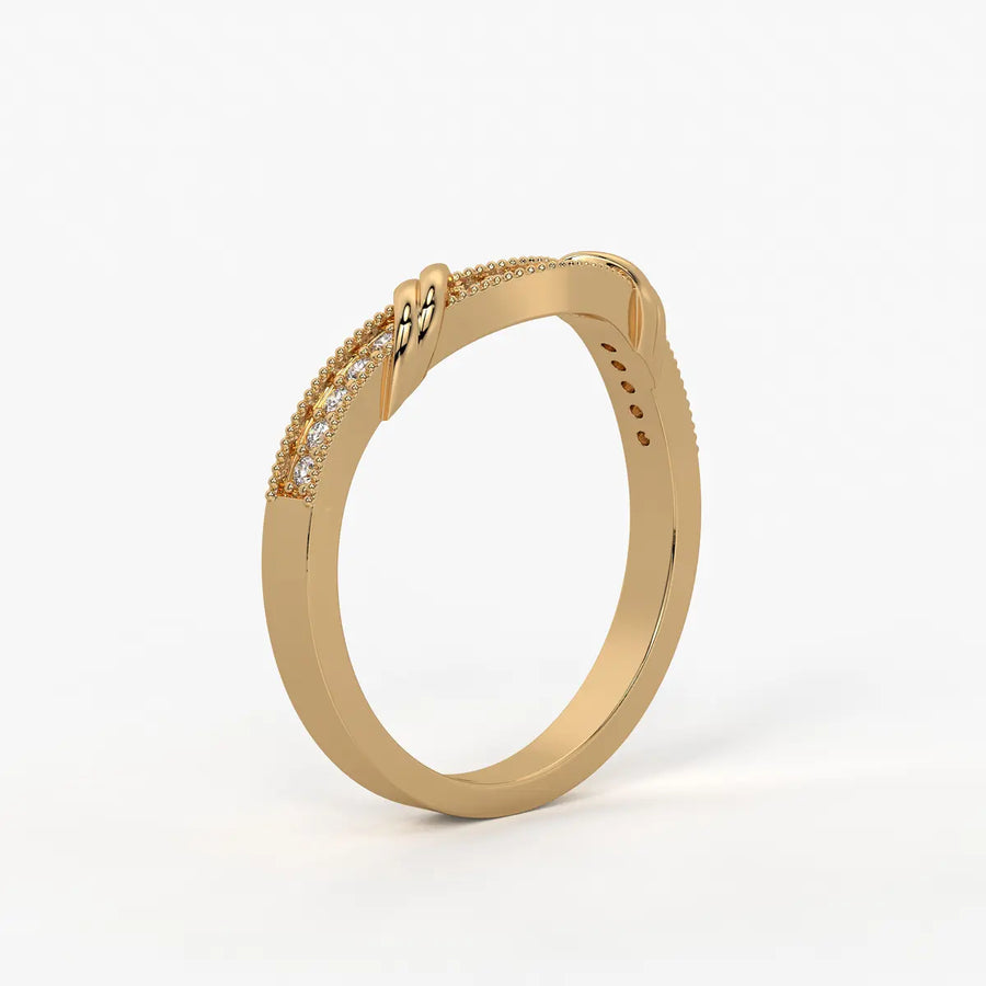 Twist Knot Accent Ladies Ring