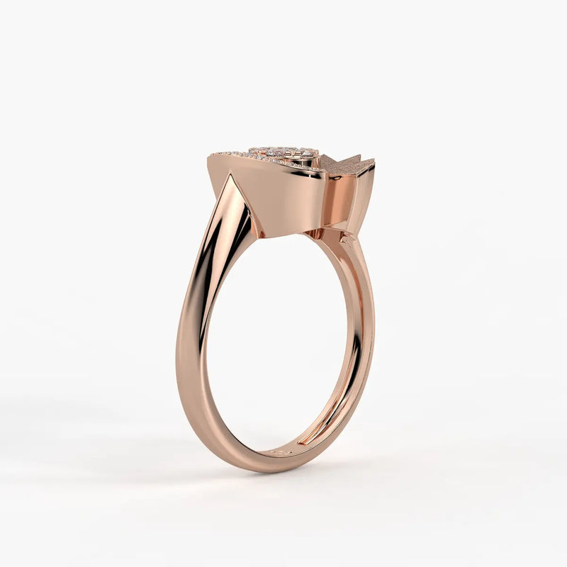 Sunflare Bloom Diamond Statement Ring