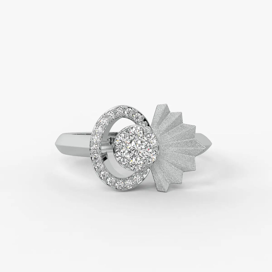 Sunflare Bloom Diamond Statement Ring