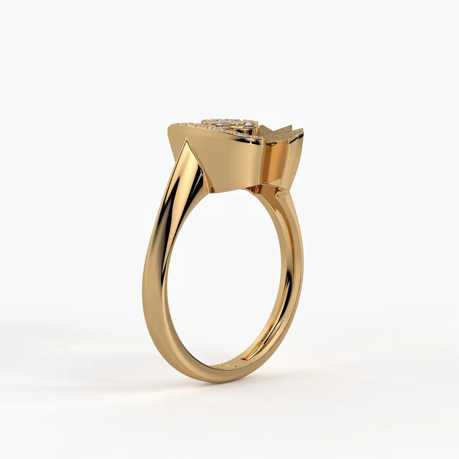 Sunflare Bloom Diamond Statement Ring