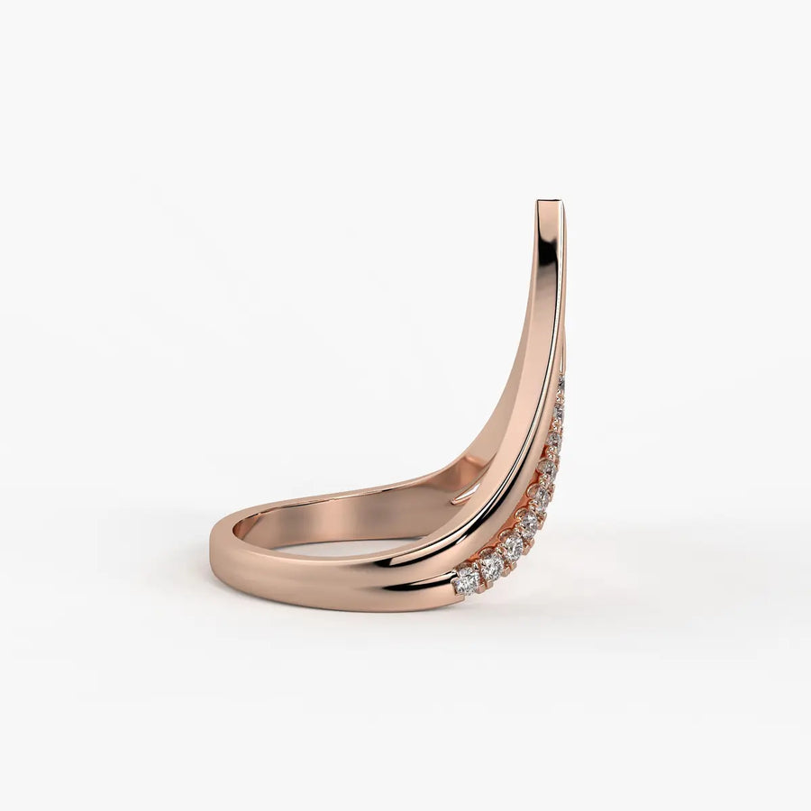 Triple Peak Chevron Fashion Ladies Ring