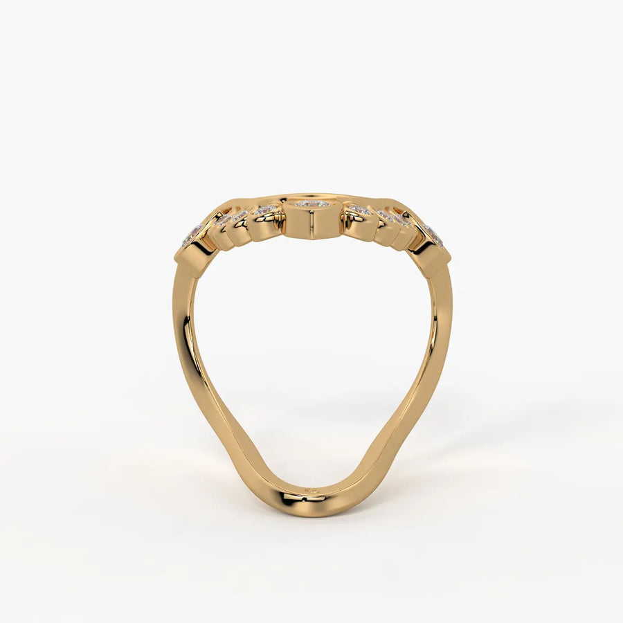 Royal V Curve Statement Ladies Ring